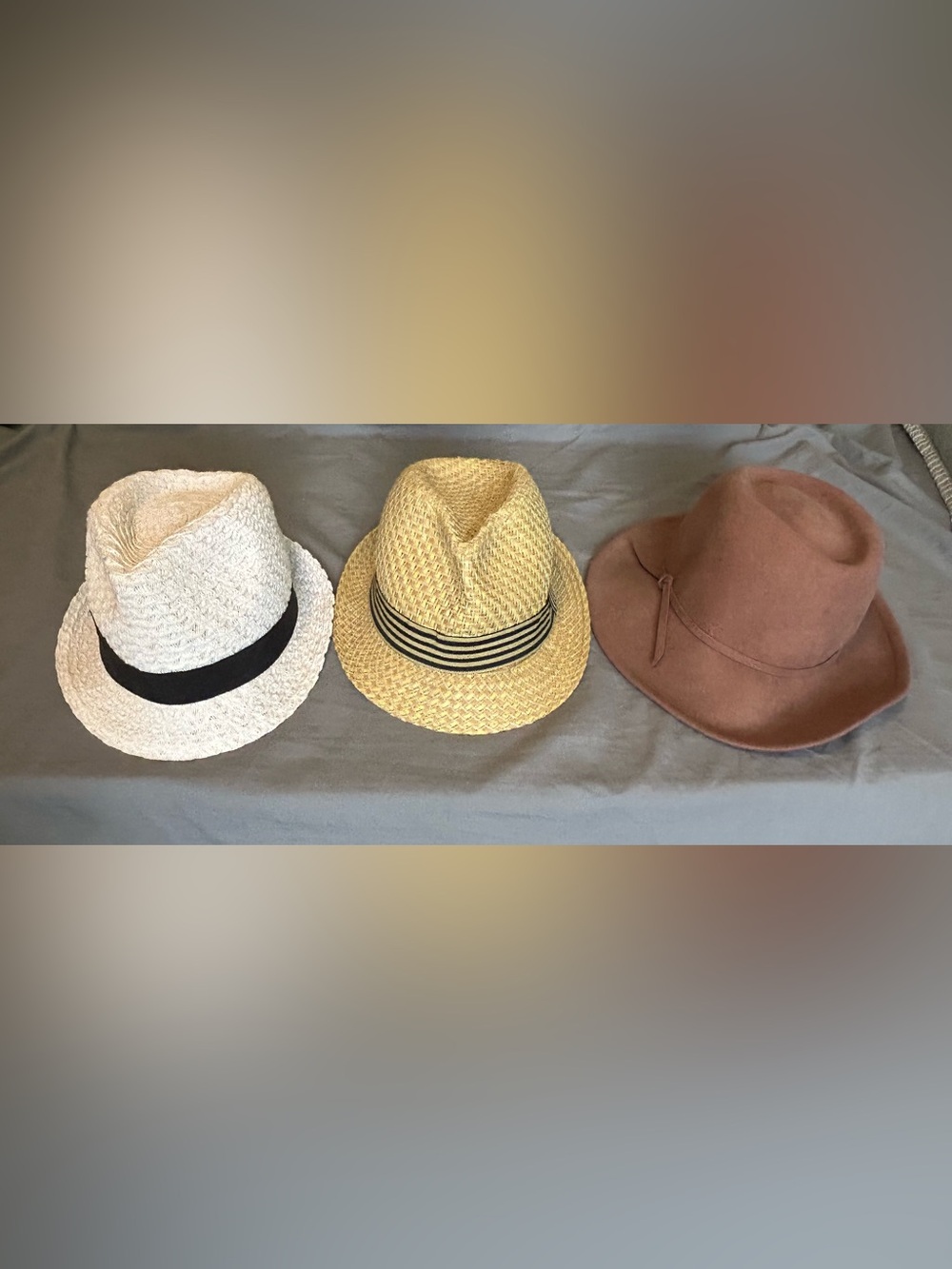 Apt. 9 Cream Woven Sun Hat with Black Label